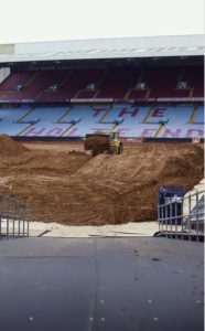 Current Premier League stadium looks completely unrecognisable after 7,000 TONNES of dirt is dumped on the pitch