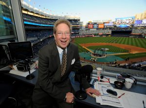 Watch astonishing moment Yankees broadcaster is struck by foul ball live on TV leaving viewers stunned