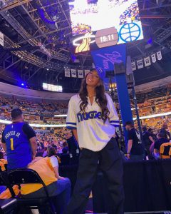 Masters viral golf girl Aaliyah Kikumoto spotted in daring outfit at NBA Finals after sharing selfie with NFL star