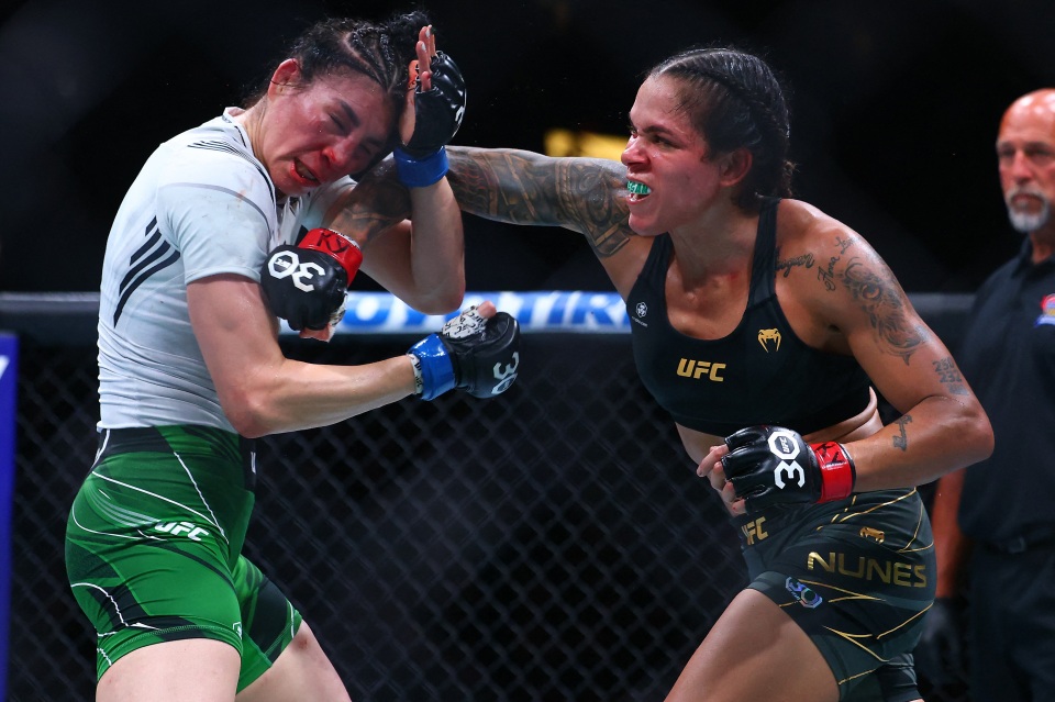 UFC legend retires in emotional scenes as champ lays down her belts in octogan and says ‘mum couldn’t take it any more’