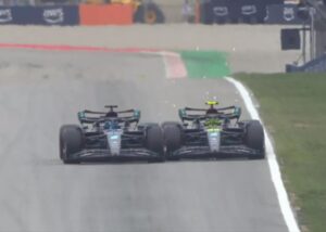 Watch Lewis Hamilton’s CRASH with Mercedes team-mate George Russell as he slams ‘that’s really dangerous’