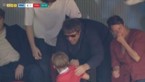 Fans in stitches as they spot Liam Gallagher ‘s***housing’ young Man Utd fan after City’s goal in FA Cup final