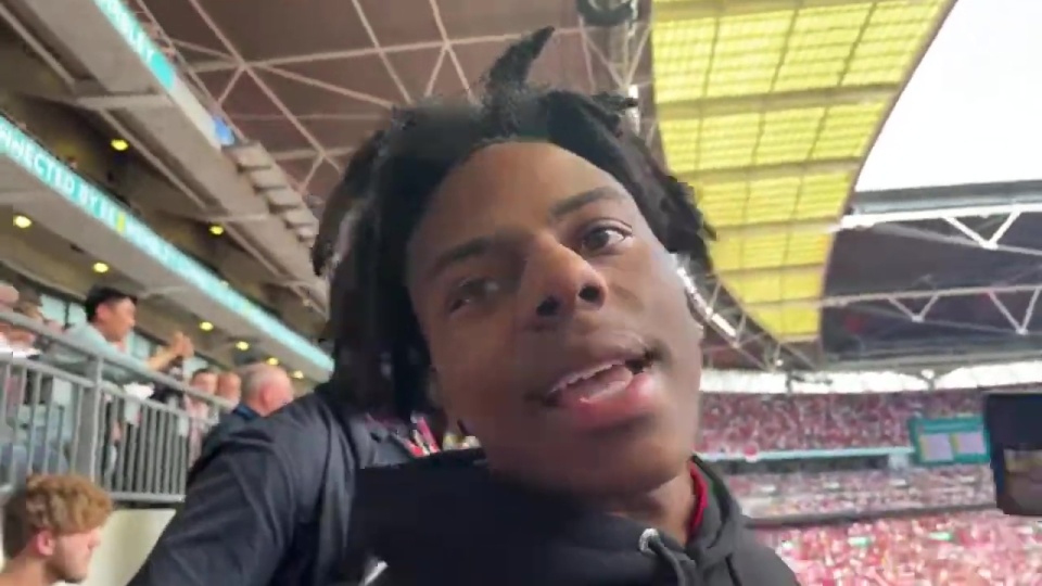 Shocking moment YouTuber IShowSpeed is ‘PUNCHED’ before huge fight breaks out in Wembley stands during FA Cup final