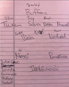 Zlatan Ibrahimovic brutally scribbles out Man Utd star as he shares incredible handwritten best XI of team-mates