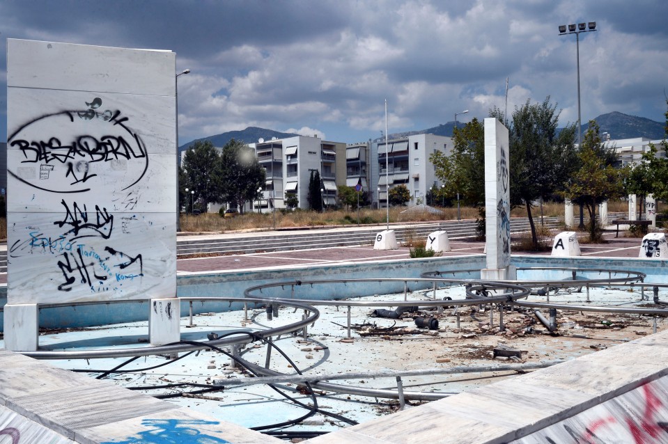 Inside deserted £8billion Athens 2004 Olympics stadiums with home of the Games covered in eyesores and left to rot