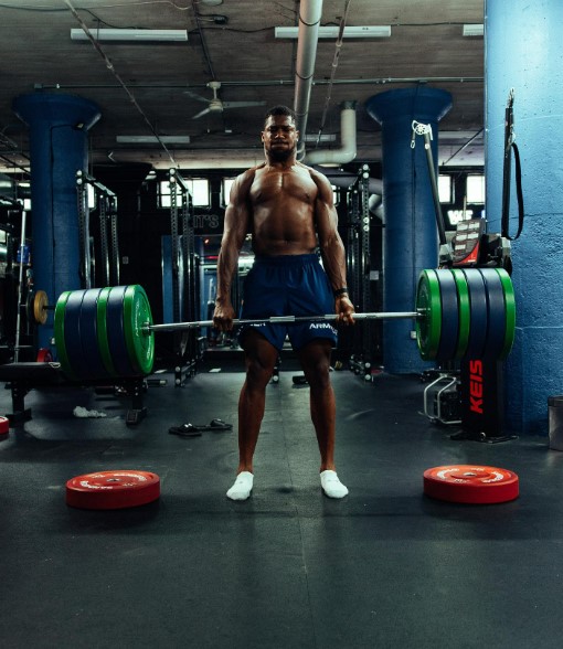 Anthony Joshua shows off hulking body in the gym as he bulks up ahead of proposed Dillian Whyte rematch