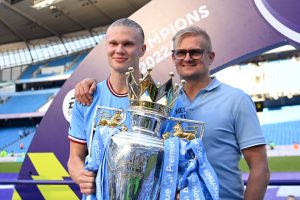 Hilarious moment Man City’s Erling Haaland raves to Abba in Ibiza — with his dad