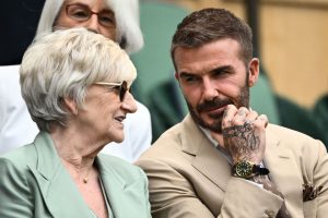 David Beckham takes mum Sandra for day out at Wimbledon as they sit in Royal Box