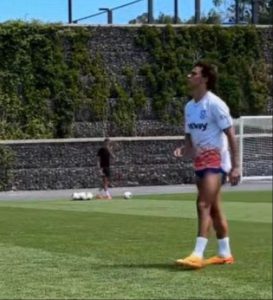 Chelsea reject Joao Felix hints at shock Premier League transfer as he wears London rivals’ shirt in training clip