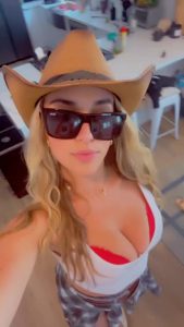 World’s sexiest volleyball star Kayla Simmons goes full cowgirl as she lets loose at July 4 celebration