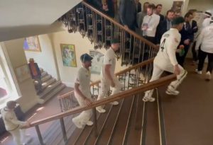 New footage shows moment Australian cricketers are HISSED at and branded ‘cheats’ by MCC members after Bairstow row