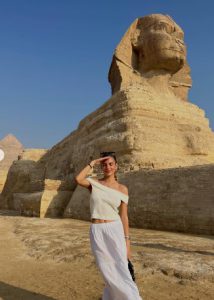 Fans drooling over Pep Guardiola’s stunning daughter Maria as she is compared to Cleopatra during Pyramids trip