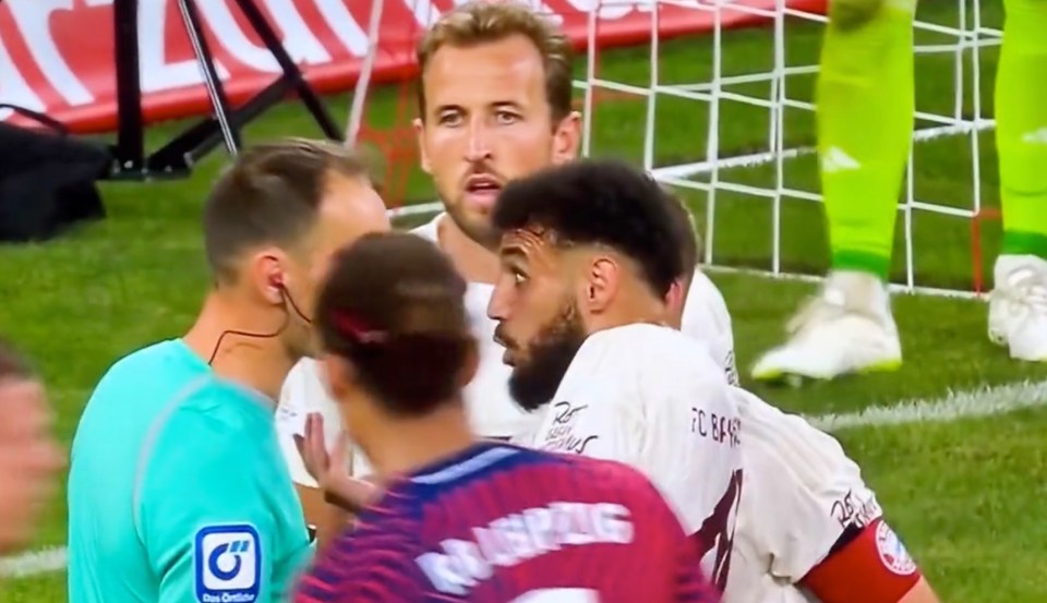 Fans in stitches as they spot moment Harry Kane realises he can’t complain to German referee about penalty