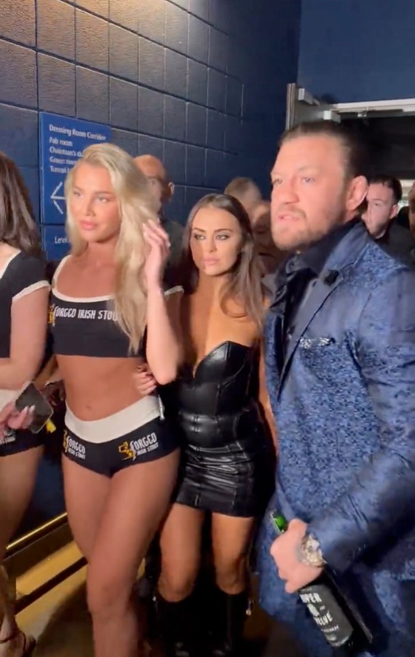 UFC star Conor McGregor brings ring girls with him to watch Anthony Joshua vs Robert Helenius