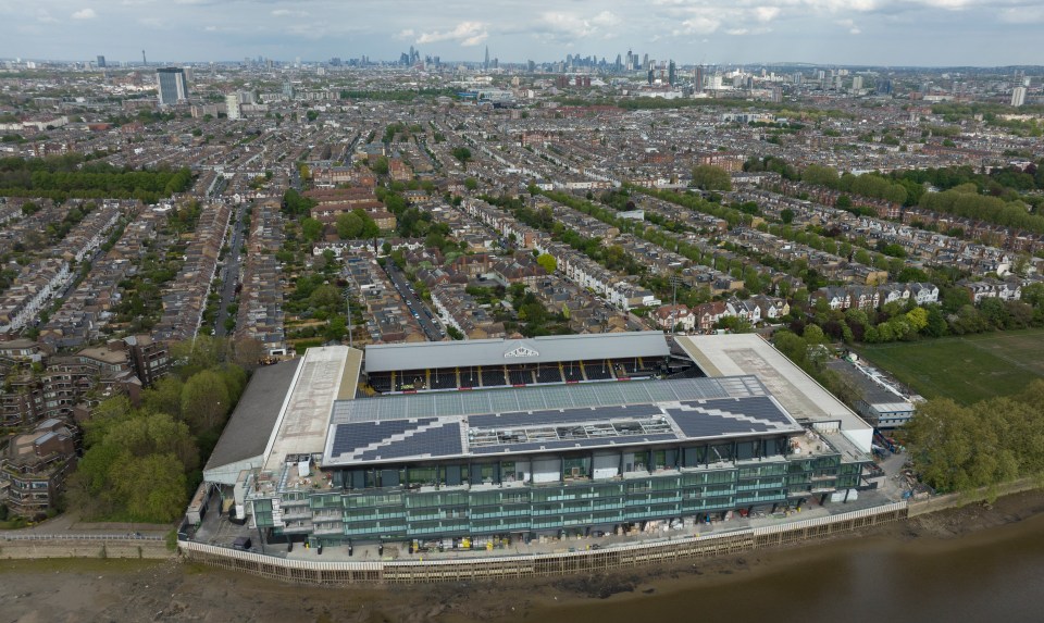 Fans slam ‘sickening’ huge sign on roof of Fulham’s Craven Cottage stadium that’s more than a decade out of date