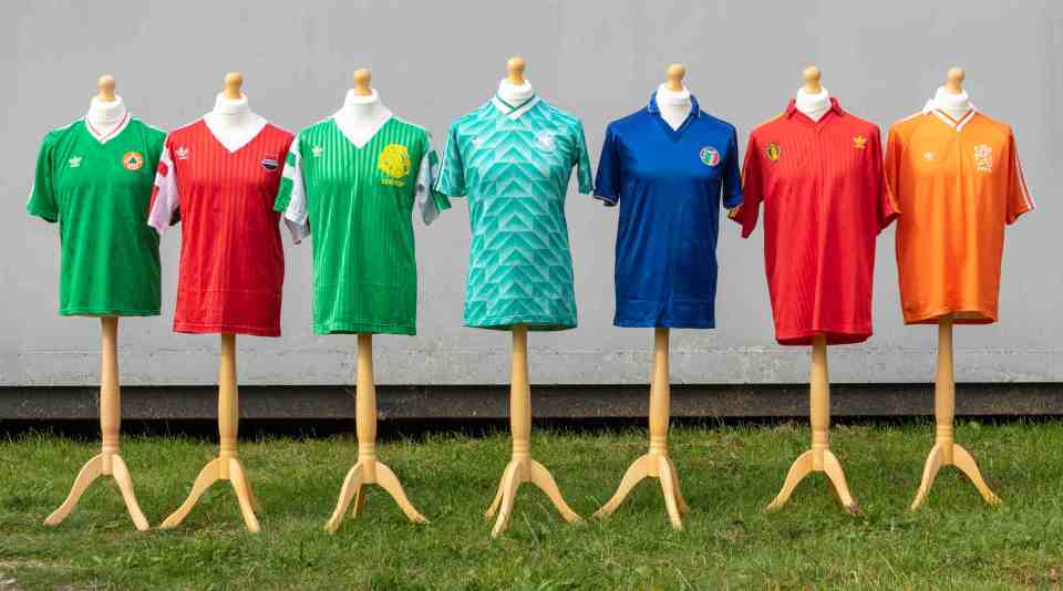 Mystery as England star with ‘stellar career’ flogs amazing £250,000 collection of seven shirts he swapped at Italia 90