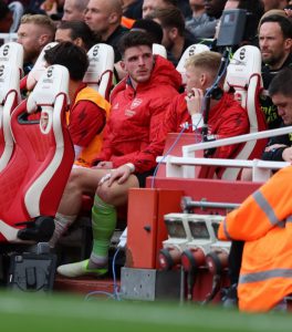 Declan Rice in Arsenal injury scare as he is subbed off against Tottenham.. and replacement makes huge blunder