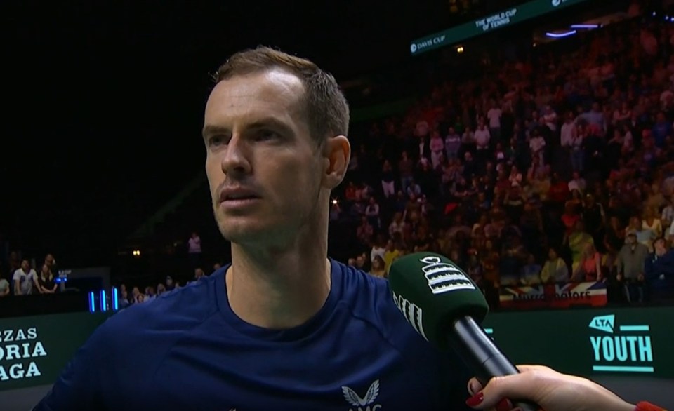 Watch as heartbroken Andy Murray breaks down in tears after missing gran’s funeral to play for Great Britain