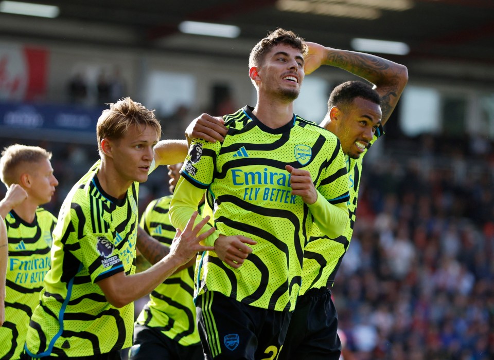 Bournemouth 0 Arsenal 4: Gunners run riot on south coast to close gap on Man City to ONE POINT.. and even Havertz scored