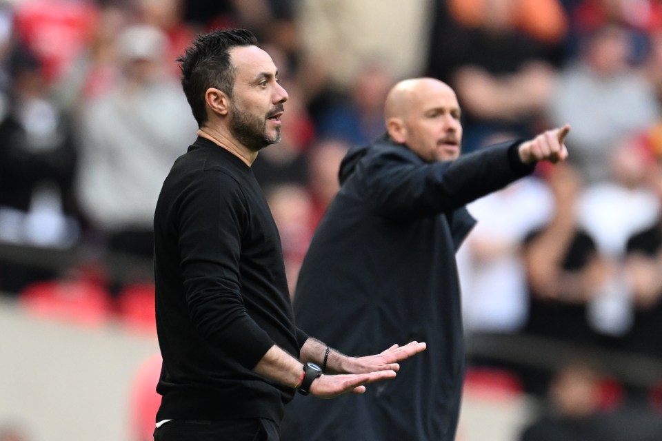 How Brighton boss De Zerbi made very simple tweak to outwit Ten Hag before dominating Red Devils in 3-1 win