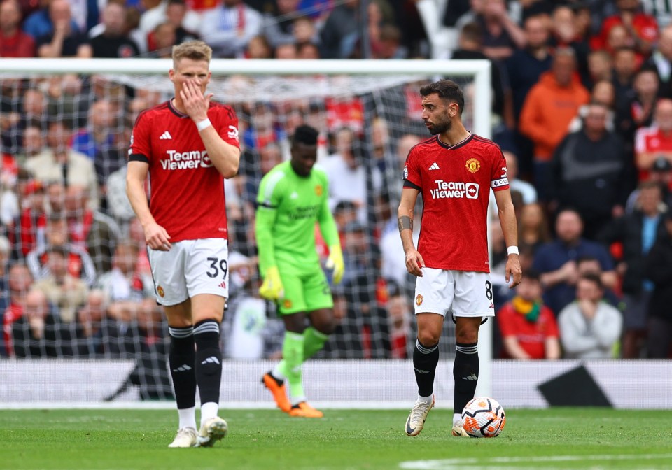 Four Man Utd stars in furious dressing room bust-up after nightmare start to season continued with Brighton hammering