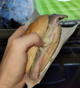 Fans revolted at HERRING SANDWICH sold at football club stadium as they say ‘you can smell through the picture’