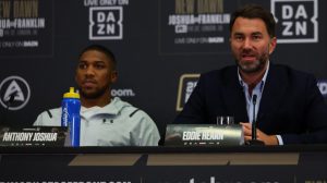 Eddie Hearn branded ‘legitimately David Brent’ after bizarre statement about Anthony Joshua and Tyson Fury