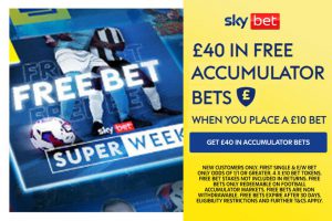 Get £40 in free accumulator bets when you stake £10 with Sky Bet