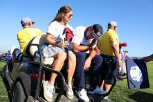 Scottie Scheffler breaks down in tears at Ryder Cup as wife Meredith consoles world No1 golfer as Team USA flounder