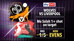 Wolves vs Liverpool: Get Mo Salah 1+ shot on target at Evens – boosted from 1/5 with Sky Bet