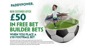 New customer free bets: Get £50 welcome bonus to spend on football with Paddy Power