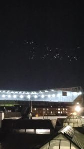 Watch ‘UFOs’ flying above St James’ Park as Newcastle fans spot hundreds of lights hovering over stadium