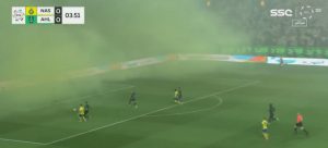 Fans baffled as Cristiano Ronaldo celebrates goal ‘the keeper didn’t even see’ as smoke engulfs Al-Nassr stadium