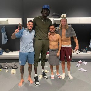 7ft Basketballer Mamadou N’Diaye towers above fellow athletes — even Erling Haaland