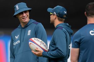 Brave Freddie Flintoff in good spirits as he greets pals at training after being praised for ‘great form’