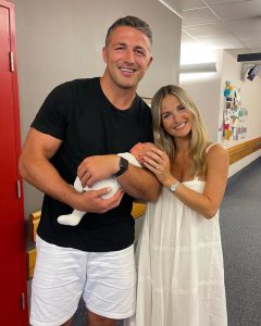 Ex-NRL star Sam Burgess shares sweet family update live on Sunrise as he welcomes first child with fiancee Lucy Graham