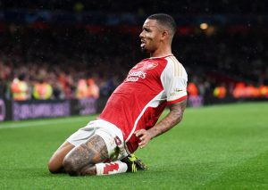 Gabriel Jesus aims hilarious dig at Man Utd after scoring in PSV thrashing as Arsenal fans say ‘we’ve got the Messiah’