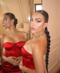 Cristiano Ronaldo’s girlfriend Georgina Rodriguez joins no bra club as she puts on eye-popping display in corset dress