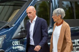 Ex-Spain FA chief Luis Rubiales faces restraining order as he looks glum leaving court over Jenni Hermoso kiss outrage