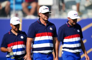 Awkward video plays on big screen at Ryder Cup while Team USA are practising – and European fans love it