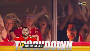 Eagles fan Taylor Swift screams NSFW celebration caught on live TV as Travis Kelce scores for Chiefs amid dating rumors