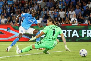 Watch Victor Osimhen refuse to celebrate after scoring for Napoli days after threatening legal action over shock video