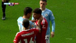 Man City star Rodri SENT OFF for grabbing Gibbs-White’s throat… and will miss huge Arsenal clash