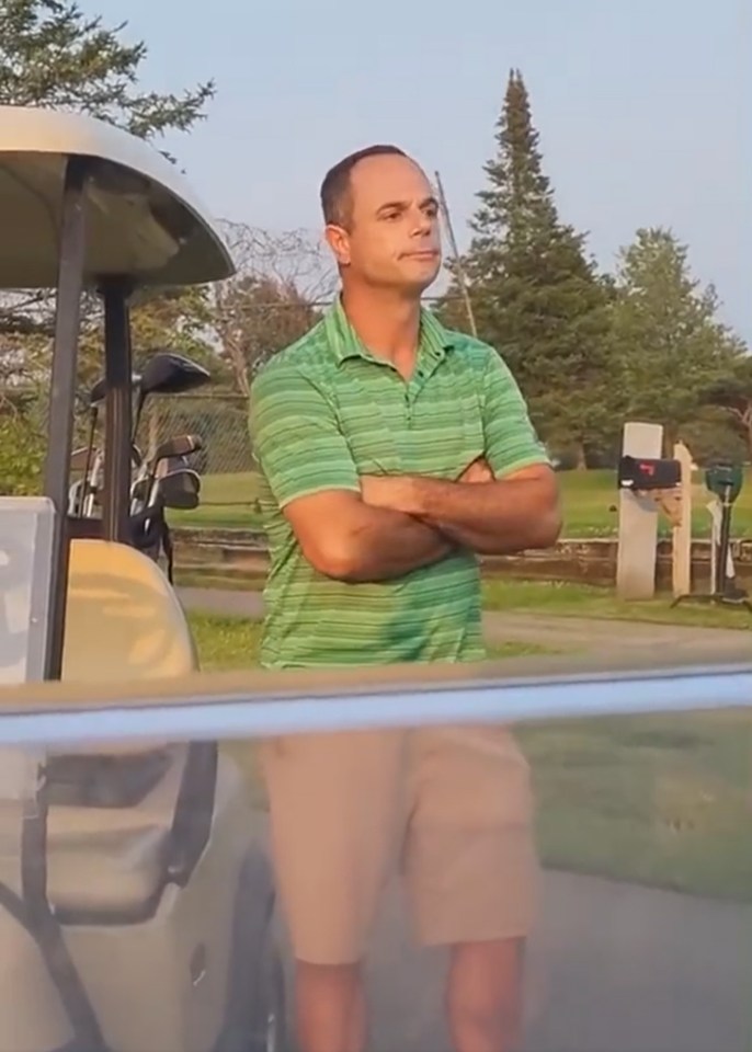 Watch moment golfer totally loses it on course as he rips off T-shirt and HULKS UP after being accused of stealing ball