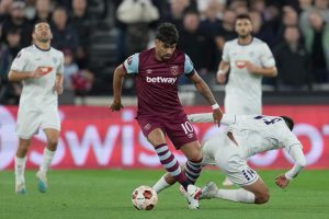 Fans are only just realising Lucas Paqueta’s actual name as he’s subbed off during West Ham’s Europa League clash