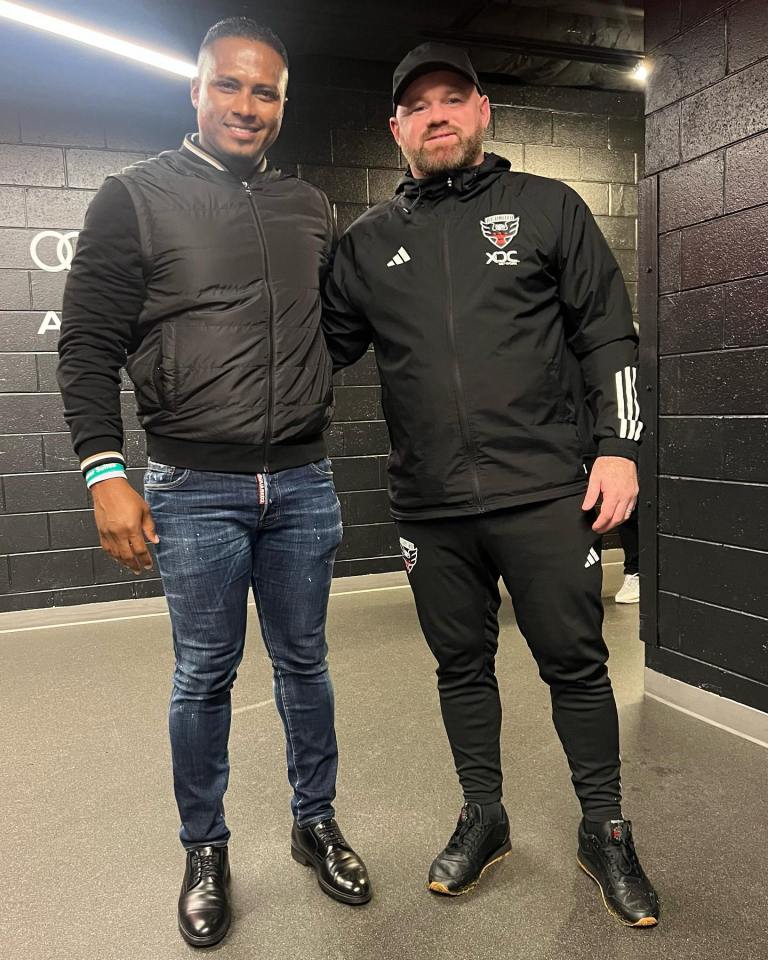 Man Utd fans stunned at ‘unrecognisable’ legend’s new look as he poses with Wayne Rooney at DC United