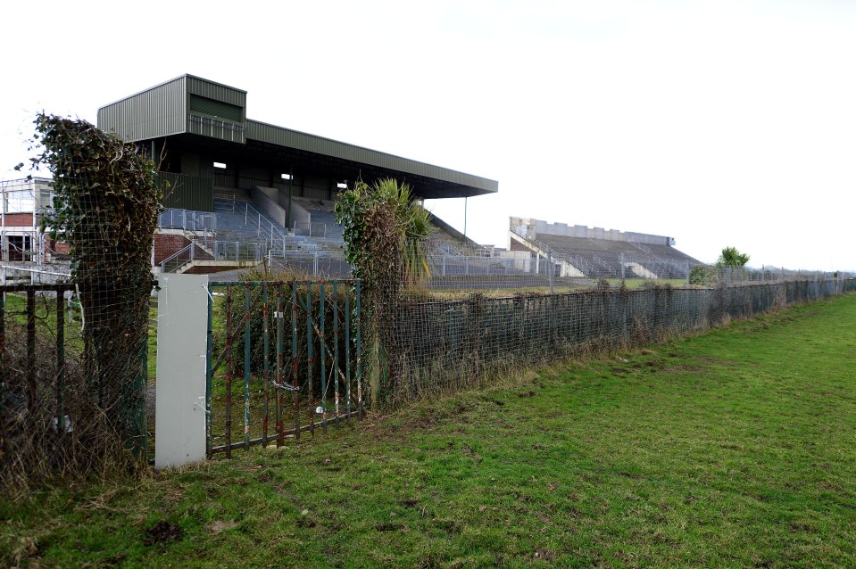 Inside the abandoned racecourse dubbed ‘a suburb of Chernobyl’… where eerie sign warns ‘enter at your own risk’