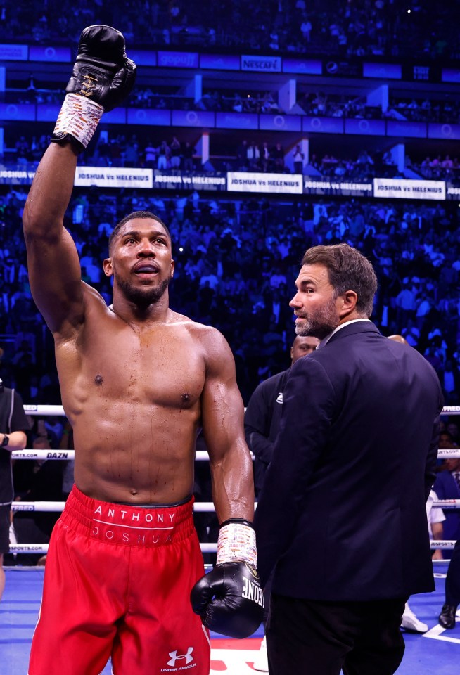 Anthony Joshua urged by Eddie Hearn to have ‘final two’ fights before ‘sailing off into the sunset’