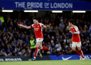 Declan Rice scores stunning goal after Robert Sanchez ‘moment of MADNESS’ in Chelsea’s clash against Arsenal