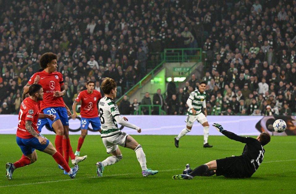 Celtic 2 Atletico Madrid 2: Kyogo & Palma strike as Hoops pick up Champions League point but denied famous win by Morata